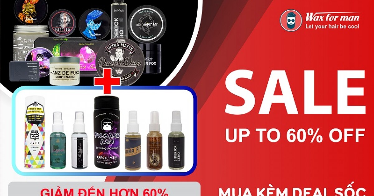 Wax for man Chuyên sáp vuốt tóc chính hãng Mua kèm DEAL sốc