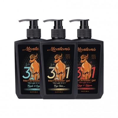 Sữa tắm gội xả 3 in 1 Menitems Men Shower Gel (tặng lược + dầu gội Aurane 40ml, )không lấy quà giảm thêm 12.000đ)
